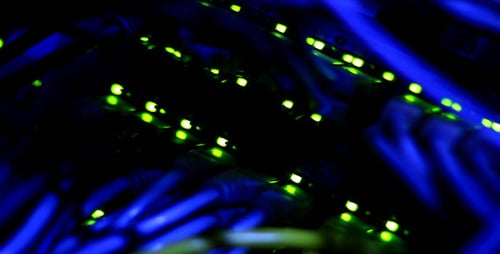 Blue Server Lights