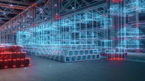 Digital Warehouse Hud Goloram 3d Scanning Lidar Data Hd