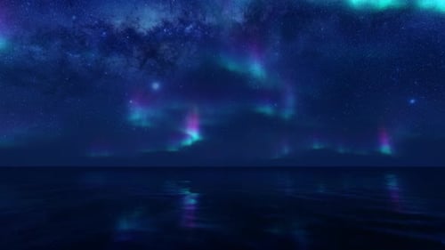 Northern Lights on Transparent Background