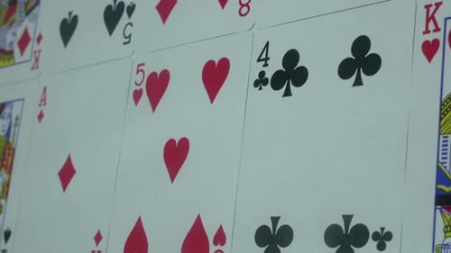 Beautiful Deck Of Poker Cards On The Table In The Casino