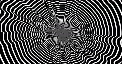 Hypnotic Abstract Wavy Lines Tunnel Background Animation