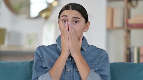 Latin Woman Feeling Shocked
