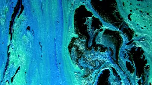 Abstract Turquoise Fluid Motion Background