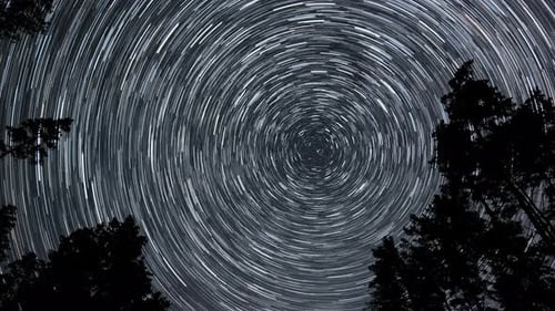 Star Trails in the Night Sky