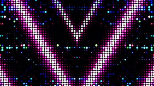 Abstract Geometric Glowing Dots Looping Animated Background