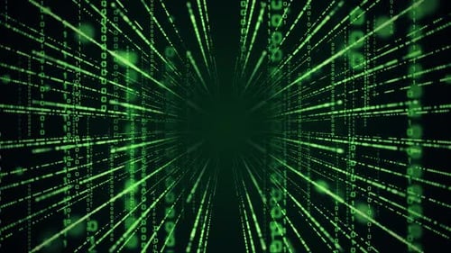 Matrix Hi Tech , Technology Tunnel Digital Lines, Big Data, Information Flow, Futuristic Matrix.