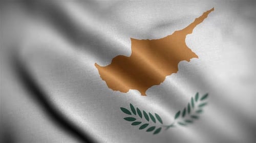 Realistic Waving Cyprus Flag Seamless Loop