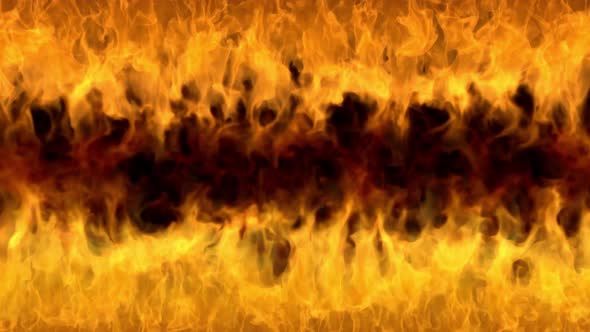 Dynamic Horizontal Fire Wall Seamless Loop, Backgrounds Motion Graphics ...