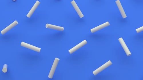 Abstract Geometric Cylinders Rotating Seamless Loop Background