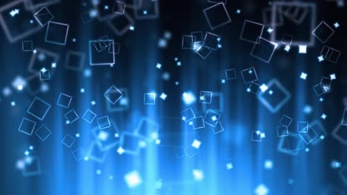 Abstract Digital Glowing Squares Background Loop