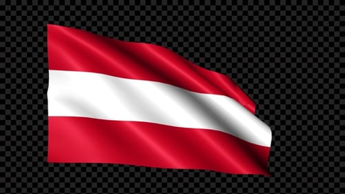 Realistic Waving Austria Flag Loop Animation