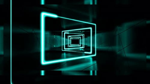 Abstract Neon Tunnel Loop