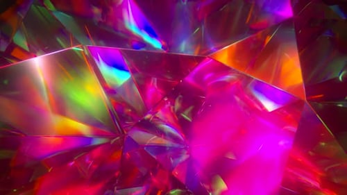 Abstract Colorful Crystal Prism Loop Background Animation