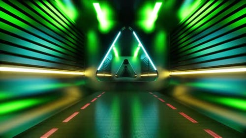 Techno Tunnel Futuristic Perspective Grid Background Texture.