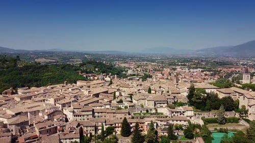 Fantastic Aerial View of Italian City