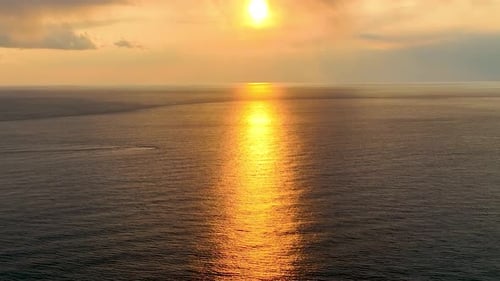 Colorful sunset over the Mediterranean Sea