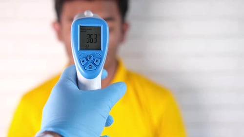 Handhaltendes Infrarot-Thermometer zur Temperaturmessung