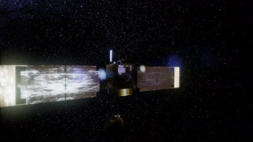 Topógrafo global orbitando el planeta Marte