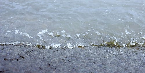 Sea Waves On Concrete