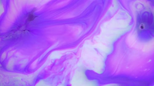 Abstract Swirling Purple and White Paint Design