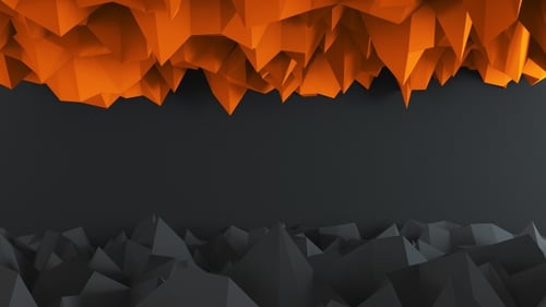 Fundo abstrato baixo poli escuro e laranja