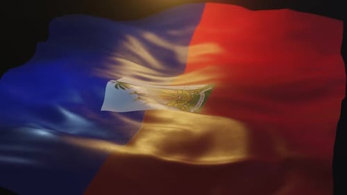 Elegant Waving Haiti Flag Animation for National Themes and Identity