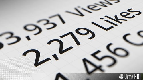 4K de likes sur un compteur de réseaux sociaux comptent jusqu'à des millions