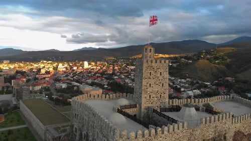 Aerial View at the Renovated Rabati Castle in Akhaltsikhe
