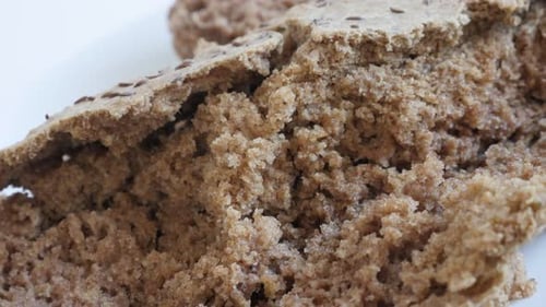 Close-Up of Tasty Brown Bread Slice