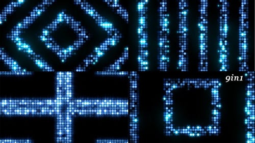 Dynamic Blue Glowing Dots Geometric Pattern Background