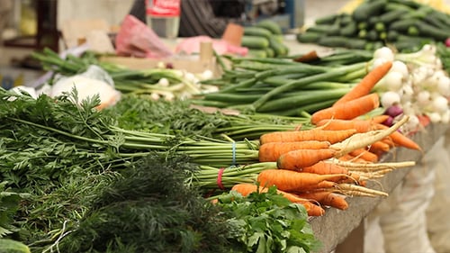 Organic Carrots at Market