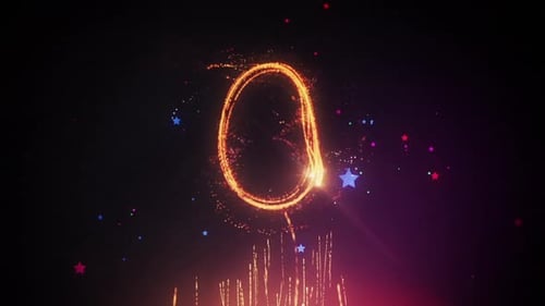 Particle Light Streak Shape Reveal with Sparks and Stars