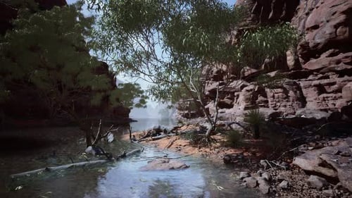 Colorado River with Gorgeous Sandstone Walls and Canyons
