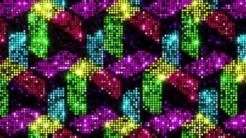 Colorful Geometric Dot Pattern Looping Background