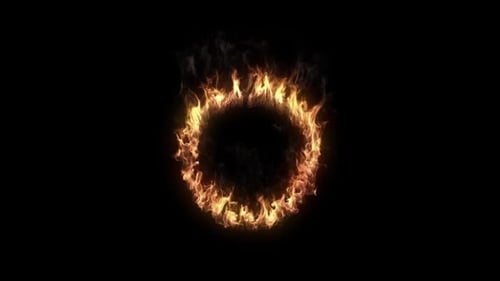Fiery Ring Reveal Animation with Realistic Flames