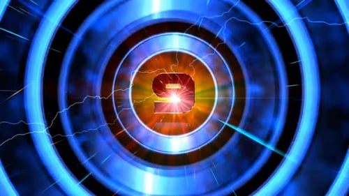 3D Countdown-Zahlen Animationshintergrund 11