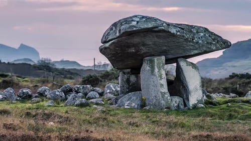 The Kilclooney Dolmen Between Ardara and Portnoo in County Donegal Ireland