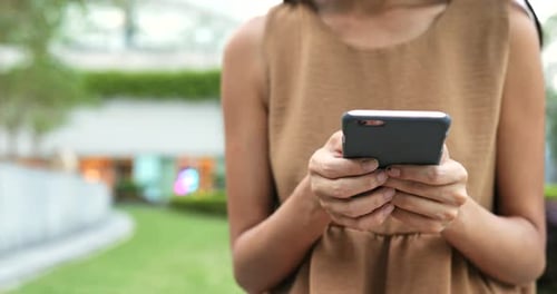 Using mobile phone in city