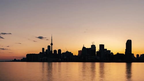 Toronto, Kanada, Timelapse - Die Skyline der Stadt von Tag zu Nacht