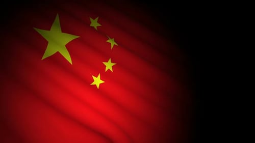 Realistic Waving China Flag Animation