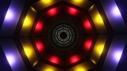 Vj Loop Tunnel Of Bright Pulsating Lights 02