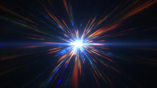 Hyperspace Jump Light Speed Starburst Background Animation