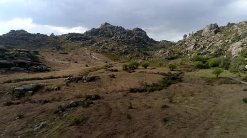 Rugged and rocky landscape of Geres National Park. Beauty in nature