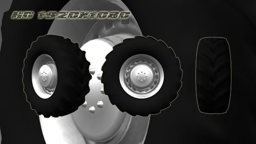 Realistic Rotating 3D Tractor Wheel Animation