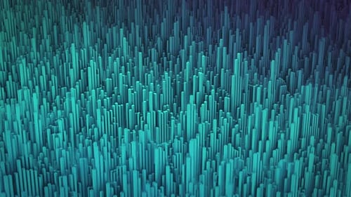 Abstract 3D Geometric Columns Wave Tech Background Loop