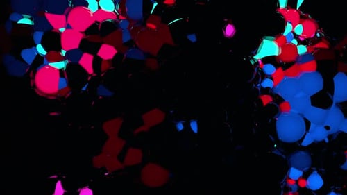 Dynamic Abstract Neon Geometric Shapes Background Loop