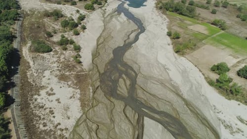 Trockenes Flussbett. Philippinen, Luzon
