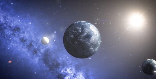 Zoom sur la planète spatiale