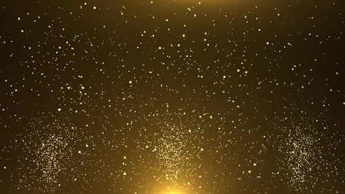 Moving gold particles dust. holidays, gifts, winning, wealth, luxury, success, celebration.