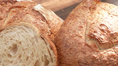 Close Up of Artisan Bread Loaves